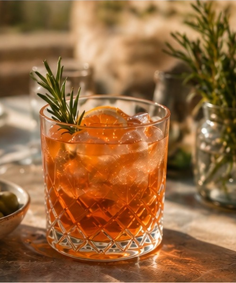 Elegant cocktail glass