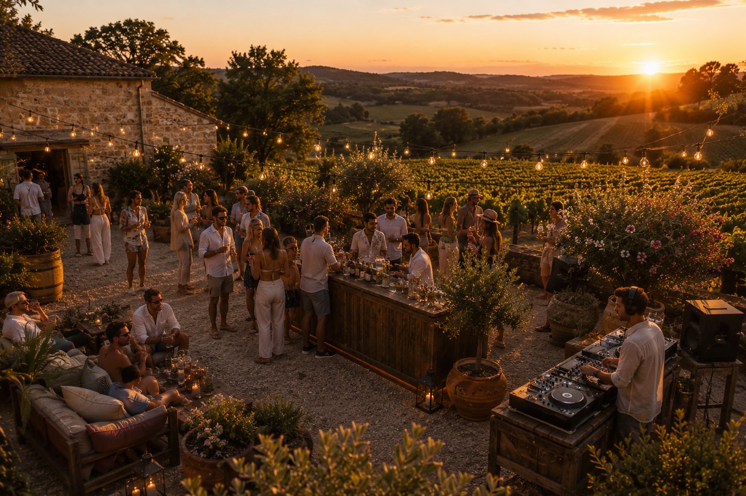 Ibiza sunset session in the Dordogne